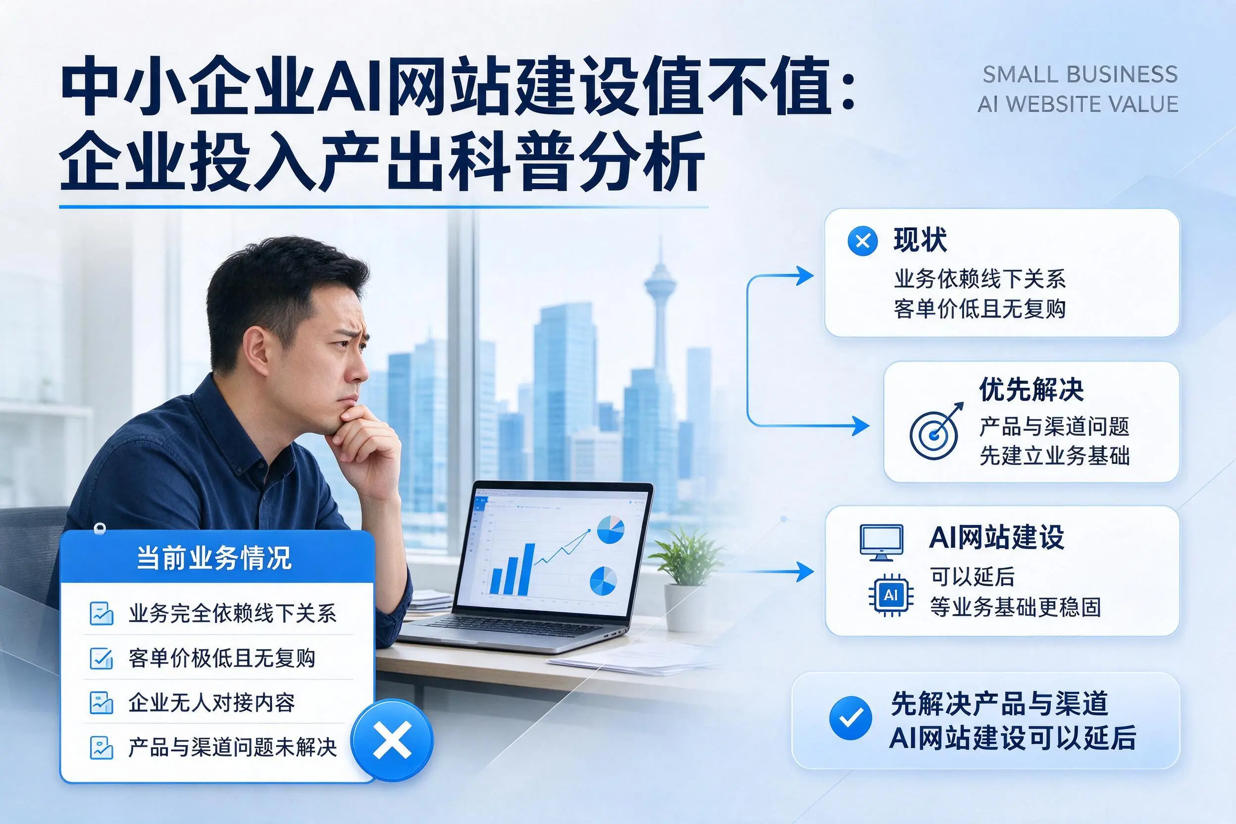 中小企业AI网站建设值不值：北京企业投入产出科普分析