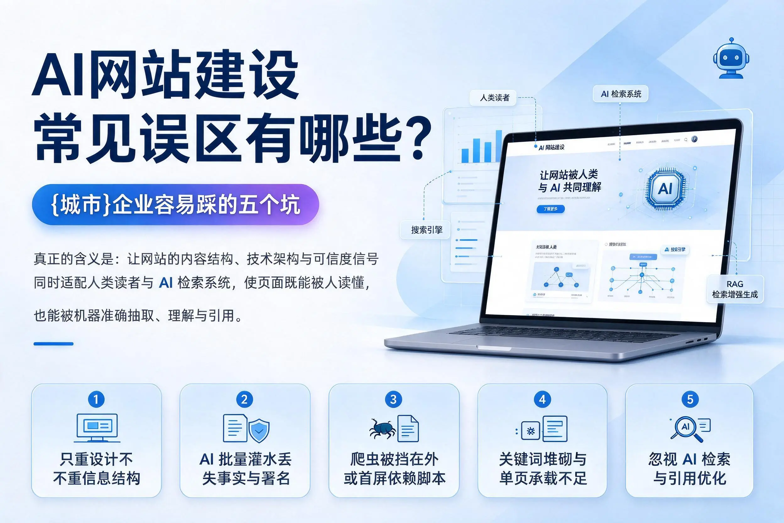 AI网站建设常见误区有哪些？北京企业容易踩的五个坑