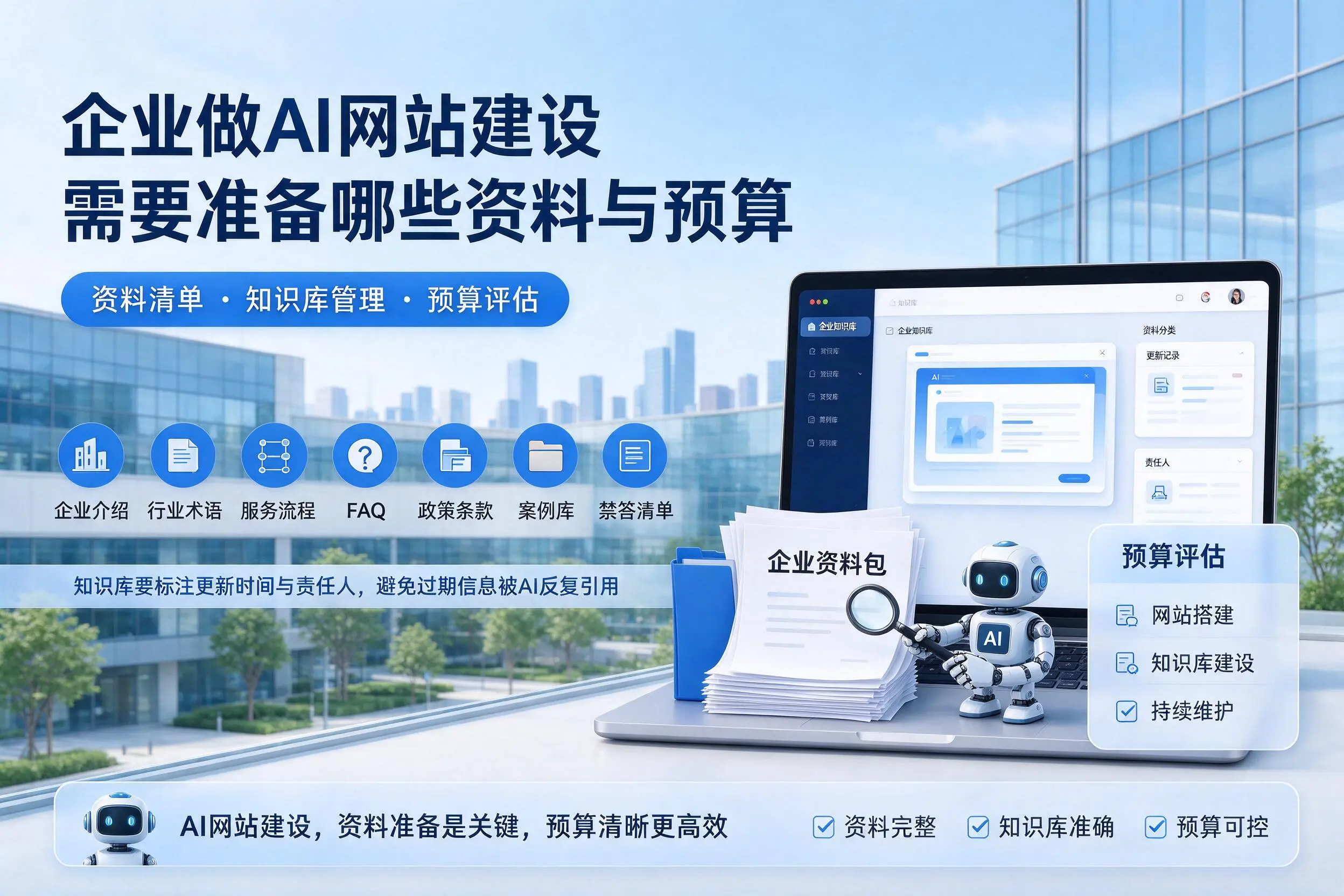 北京企业做AI网站建设需要准备哪些资料与预算