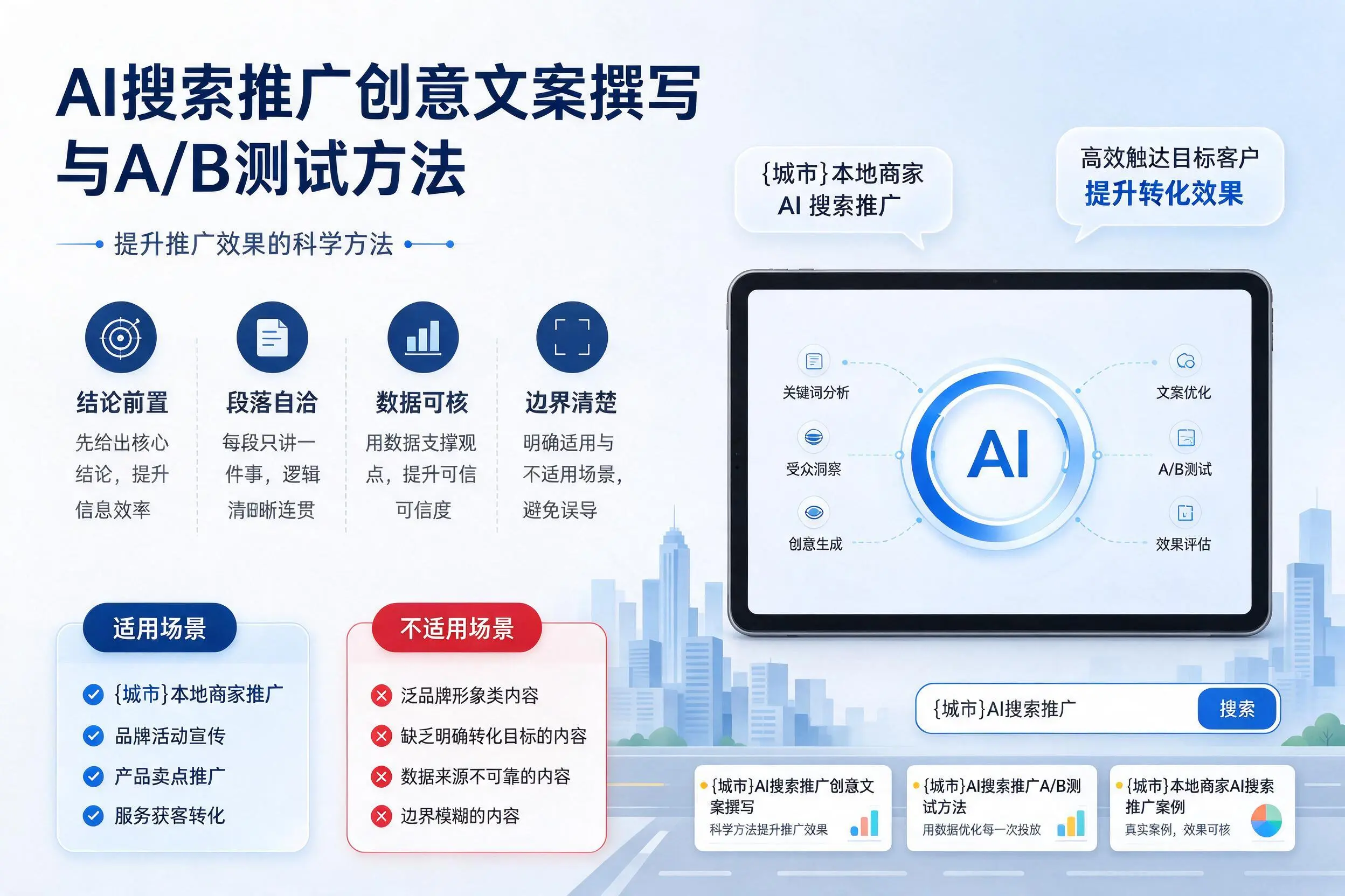 北京AI搜索推广创意文案撰写与A/B测试方法